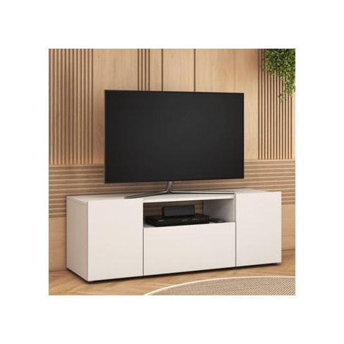 Móvel TV BONA (2 Portas + 1 Gaveta - 120 cm - Branco)