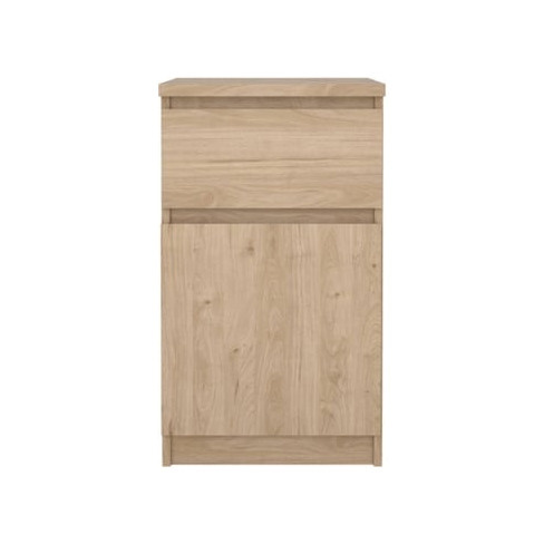 Mesa de Cabeceira TVILUM Neo 2 Gavetas +1 Porta (40.4 x 40 x 70.1 cm - Carvalho)