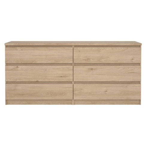 Comoda Dupla TVILUM Neo 6 Gavetas (153.8 x 50 x 70.1 cm - Carvalho)