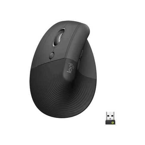 Rato LOGITECH Lift Left Graphite (Wireless - 4000 dpi - Preto)
