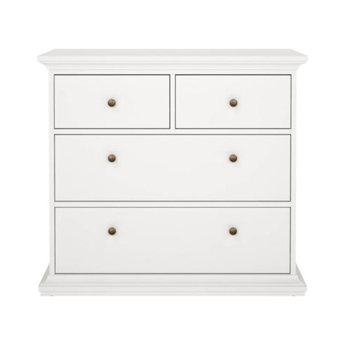 Comoda TVILUM Alfama 4 Gavetas (96.2 x 48.5 x 86.9 cm - Branco)