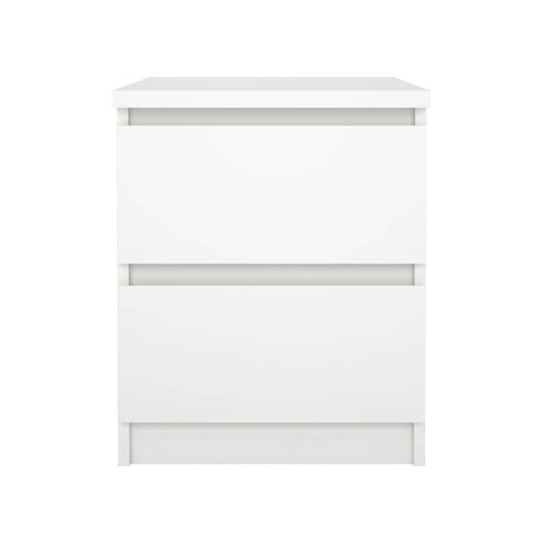 Mesa de Cabeceira TVILUM Neo 2 Gavetas (40.4 x 50 x 49.5 cm - Branco)