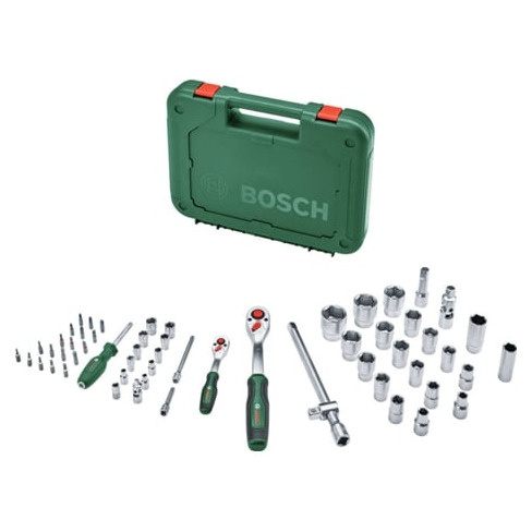 Chaves de Roquete BOSCH de 1/4'' e 1/2'' (57 peças)