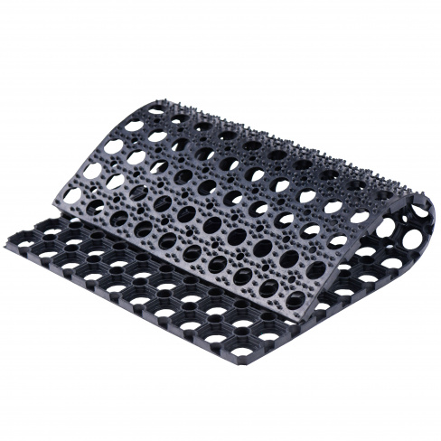Tapete de entrada INSPIRE FLAVIO BORRACHA 40X60CM PRETO