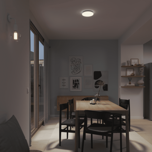 Candeeiro de teto led INSPIRE MOON 1450lm branco