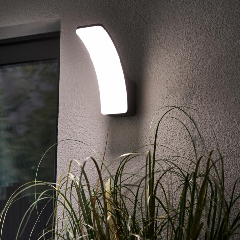 Candeeiro de parede exterior led Lakko IP44 1500lm alumínio cinzento Inspire