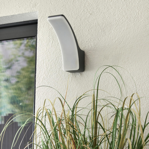 Candeeiro de parede exterior led Lakko IP44 1500lm alumínio cinzento Inspire