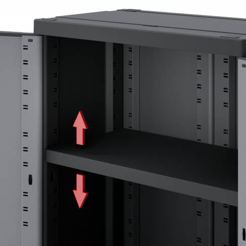 Arm&aacute;rio em PVC baixo interior cinza 91,5x68x39 cm Spaceo Gary