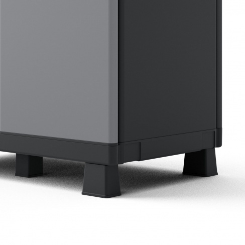 Arm&aacute;rio em PVC baixo interior cinza 91,5x68x39 cm Spaceo Gary