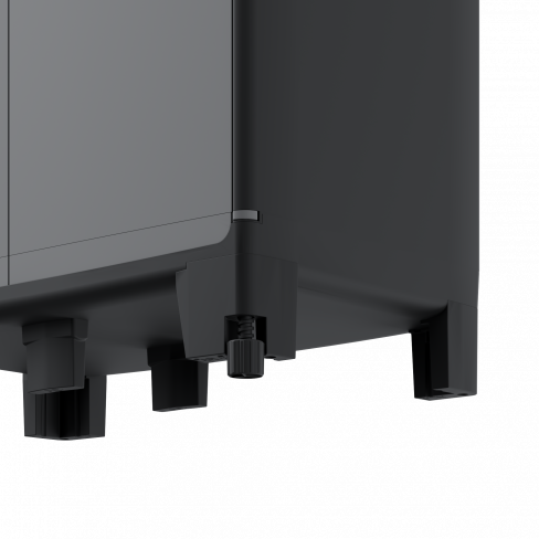 Armário em PVC baixo exterior preto cinza 93x65x39 cm Spaceo Wendy