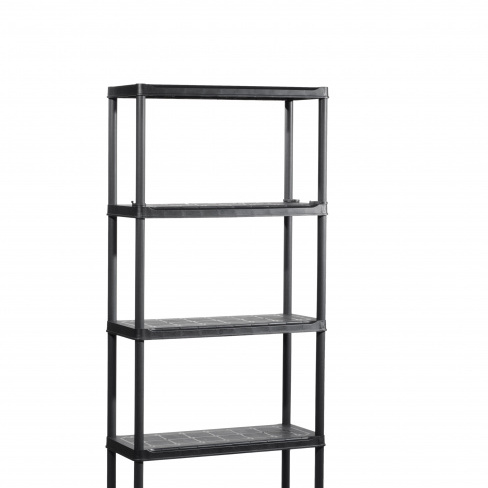 Estante em PVC preto 5 prateleiras 176x75x32 cm 150 kg Spaceo Standard