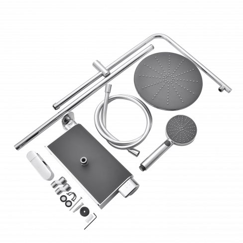 Conjunto de duche com torneira cromado Sensea Easy