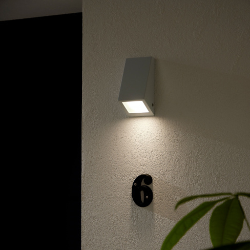 Candeeiro de parede exterior Balboa GU10 IP44 14.5cm branco Inspire