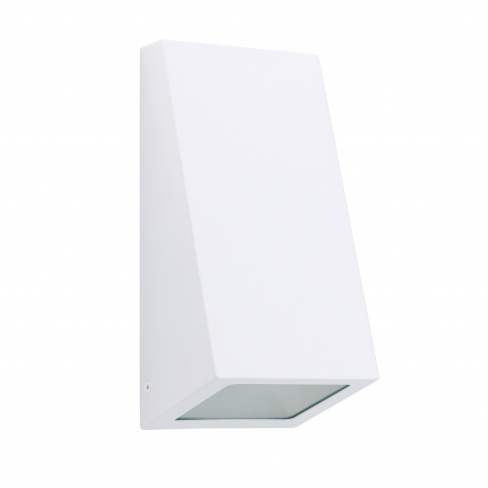 Candeeiro de parede exterior Balboa E27 IP44 24.9cm branco Inspire