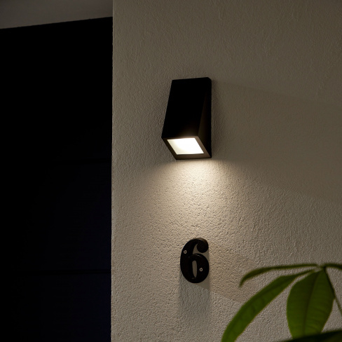 Candeeiro de parede sem lâmpada incluída de exterior Balboa GU10 1 luz preto