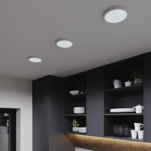 Foco decorativo redondo 1500 lm 6000 k IP44 branco Inspire Sanoa