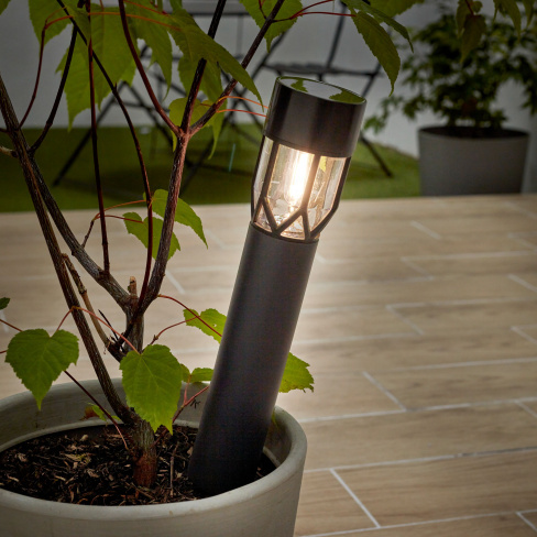 Baliza solar exterior Pedion 10lm IP44 antracite Inspire