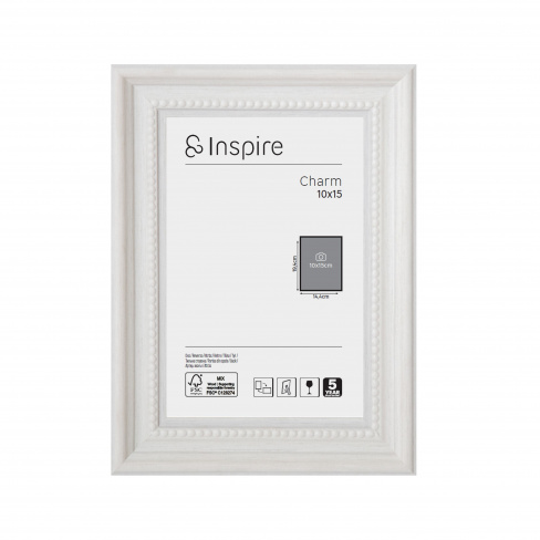 Moldura charm 10x15 cm branco Inspire