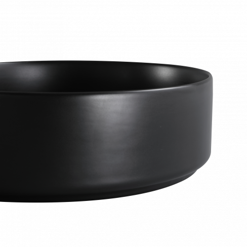 Lavatório de pousar 37x12 cm preto mate Studio