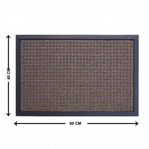 Tapete de entrada Hobnail 40 x 60cm castanho escuro Inspire