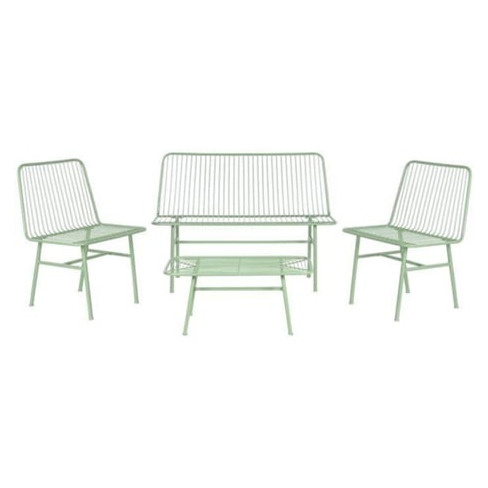 Conjunto ITEM Mesa e 3 Cadeiras (Metal - 115 x 53 x 83 cm - Verde Menta)