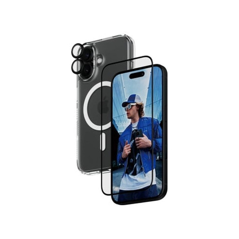 Bundle Proteção 3 em 1 PANZERGLASS iPhone 16 (Capa + Película + Protetor Câm