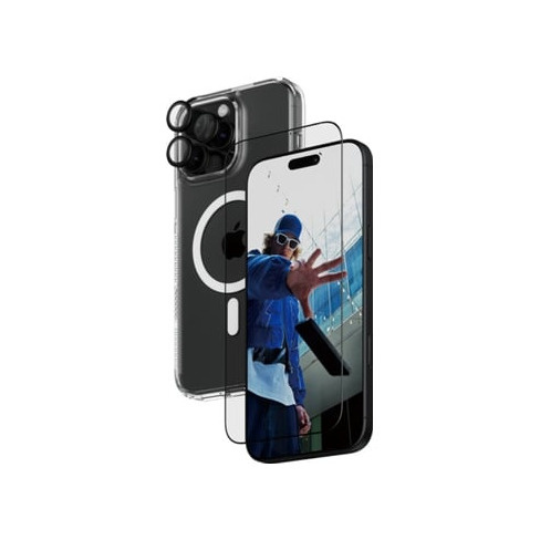 Bundle Proteção 3 em 1 PANZERGLASS iPhone 16 Pro Max (Capa + Película + Prote