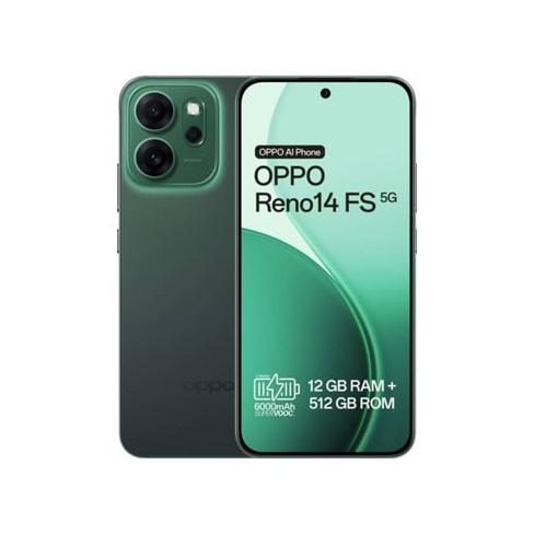 Smartphone OPPO Reno 14 FS 5G (6.57'' - 12 GB - 512 GB - Verde Luminoso)