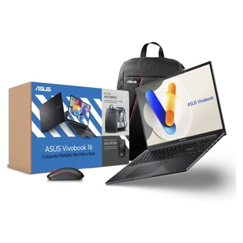 Bundle Portátil ASUS Vivobook F1605VA (16" - Intel Core - i5 120U - RAM: 16 GB