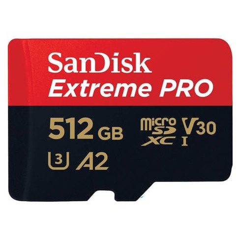Cartão de Memória Micro SDXC SANDISK Extreme PRO (512 GB - 200 MB/s - Classe 3