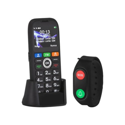 Telemóvel Sénior INSYS YT7-G1 (2.3'' - 2G - Preto) + Pusleira