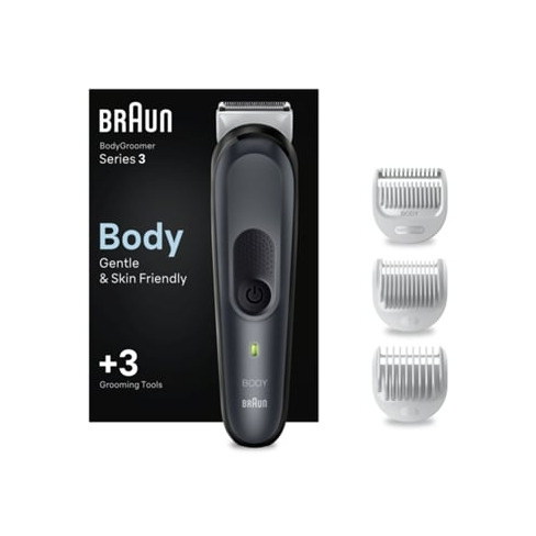 Aparador Corporal BRAUN S3 BG3340 Body Groomer 3 (Multi-zonas - Bateria)