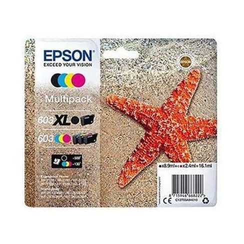 Pack Tinteiros EPSON 603 Preto XL - 603 Cores