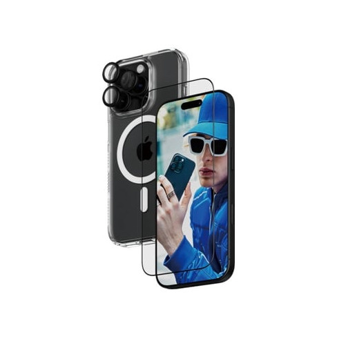 Bundle Proteção 3 em 1 PANZERGLASS iPhone 16 Pro (Capa + Película + Protetor