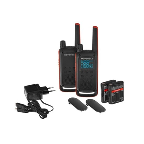 Walkie-Talkie MOTOROLA T82 Duo (8 Canais - Até 10 Km - Até 18h - Preto)