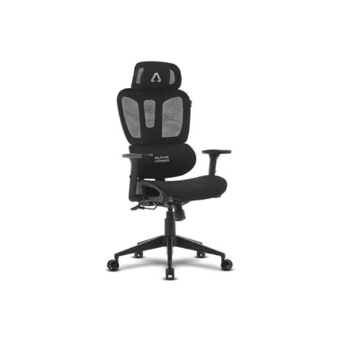 Cadeira de Escritório Ergonómica ALPHA GAMER Luna (Preto)