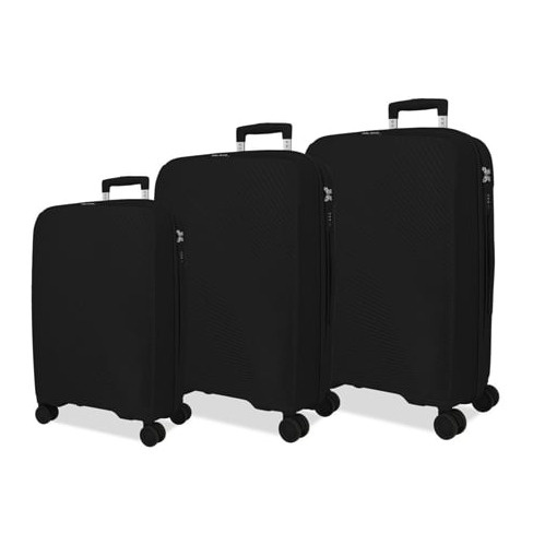 Conjunto de 3 Malas de Viagem ROLL ROAD Orbit Preto (55/68/78cm - 37/72/108L)