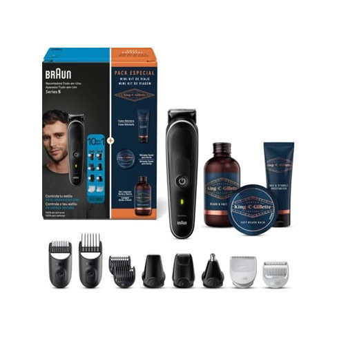 Kit de Pentear BRAUN Tudo Em Um Series 5 MGK5440 com Oferta Mini Kit Viagem GKC