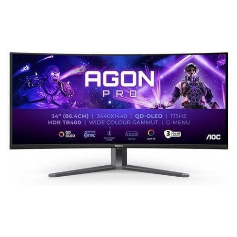 Monitor Gaming Curvo AOC Agon Pro AG346UCD (34'' - 175 Hz - WQHD - Preto)