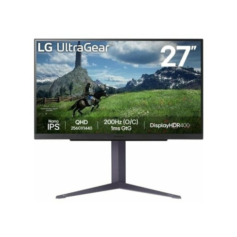 Monitor Gaming LG UltraGear 27GS85Q-B (27" - Quad HD - NANO IPS - 200 Hz - 1 ms