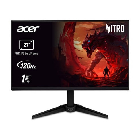 Monitor Gaming ACER Nitro QG271GB (27 - IPS Full HD - 120 Hz - 1ms - Preto)