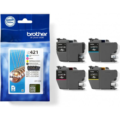 Pack 4 Tinteiros BROTHER LC421VAL