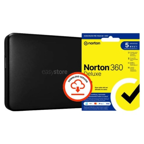 Bundle Disco Externo 2.5 WD 1 Tb+Norton 360 Deluxe