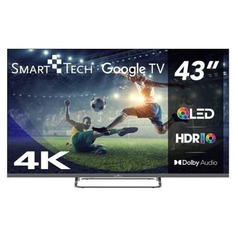 TV GOOGLE QHD SMART TECH 43QG02V (QLED - 43'' - 109 cm - 4K Ultra HD - Smart T