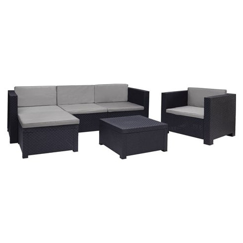 Conjunto Jardim Manhattan SHAF (Antracite - Resina - 190x122x72cm)