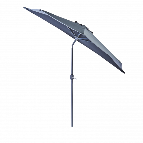 Chapéu de sol em meia lua NATERIAL ARKEA 200G 270X135CM CINZA ESCURO