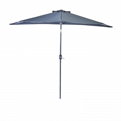 Chapéu de sol em meia lua NATERIAL ARKEA 200G 270X135CM CINZA ESCURO