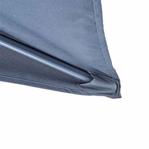 Chapéu de sol em meia lua NATERIAL ARKEA 200G 270X135CM CINZA ESCURO
