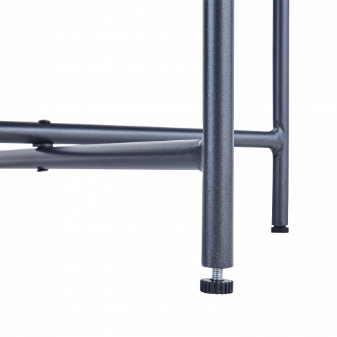 Mesa de metal e vidro NATERIAL MOBIS D43X53CM CINZA ESCURO