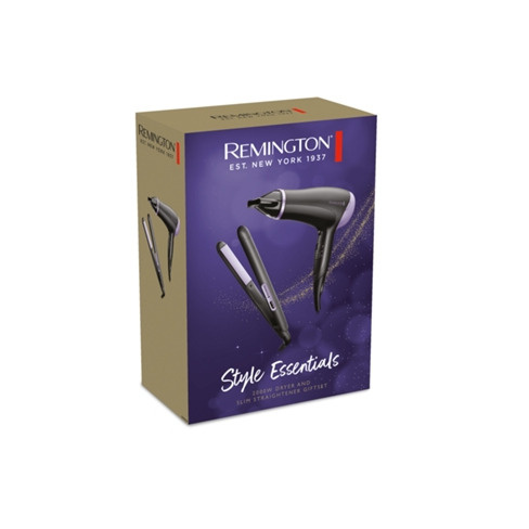 Pack Secador + Alisador REMINGTON D3016GP STYLE ESSENTIALS (2000 W - 3 Níveis d
